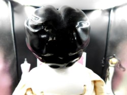 china head beige dress back head